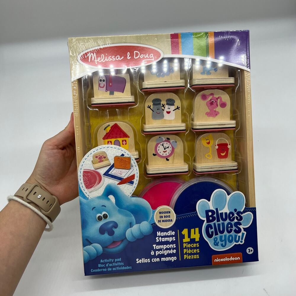 Melissa & Doug Blue's Clues & You! Wooden Handle Stamps and Activity Pad